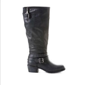 PINK AND PEPPER SHOES, FOSTER RIDING BOOT IN BLACK